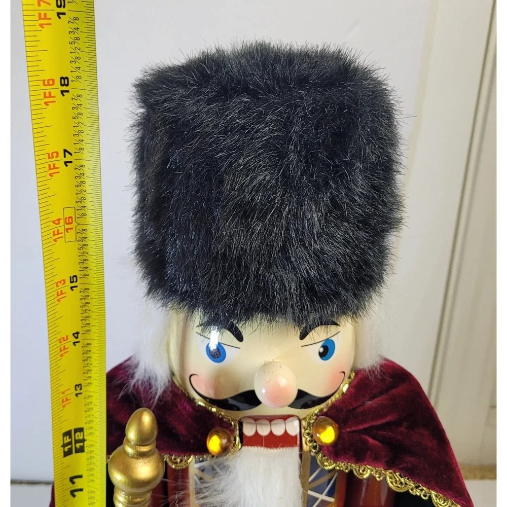 Vintage Nutcracker Christmas Red Green Glitter Hat‎ Opens Holiday Decor